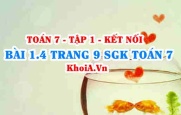 Bài 1.4 trang 9 SGK Toán 7 tập 1 Kết nối tri thức